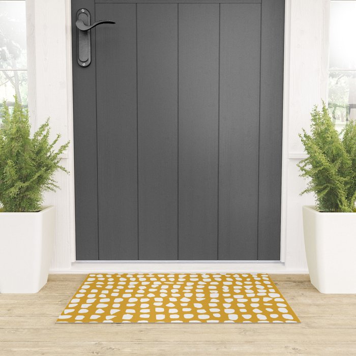 Dots (Mustard Yellow) Welcome Mat Gallery Image 3