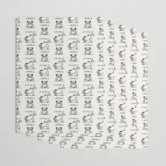 Inhale Exhale Pug Wrapping Paper Gallery Image 3