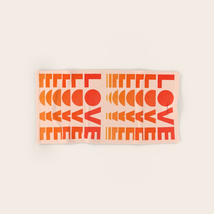 Abstraction_LOVE_SUNSET_Minimalism_001 Bath Towel Gallery Image 1