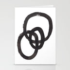 'And I Op' Minimalist Ink Line Drawing Abstract Black Brush Strokes Modern Funky Maze by Ejaaz Haniff  Stationery Card Gallery Image 2