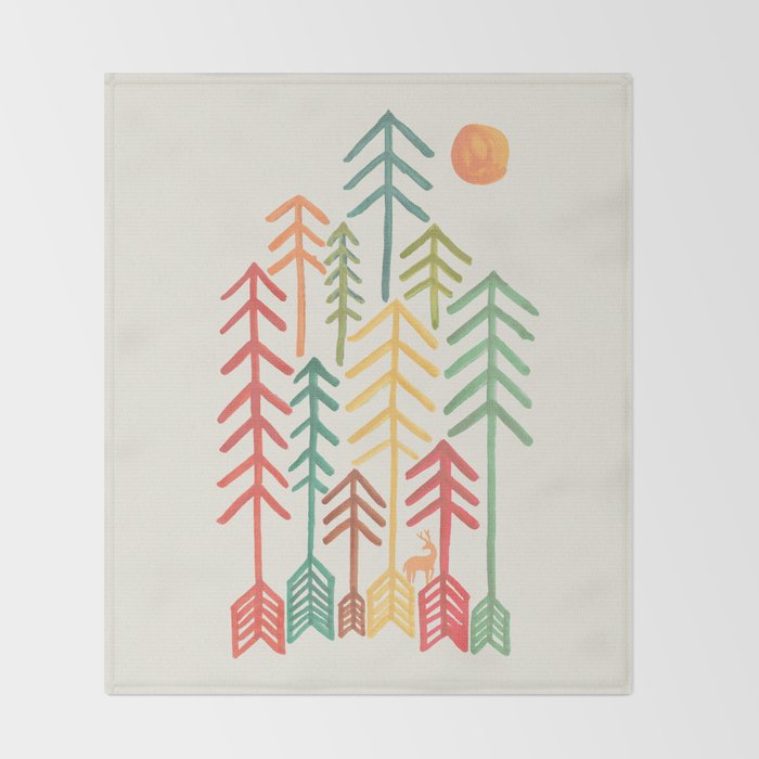 Arrow forest Throw Blanket Gallery Image 2