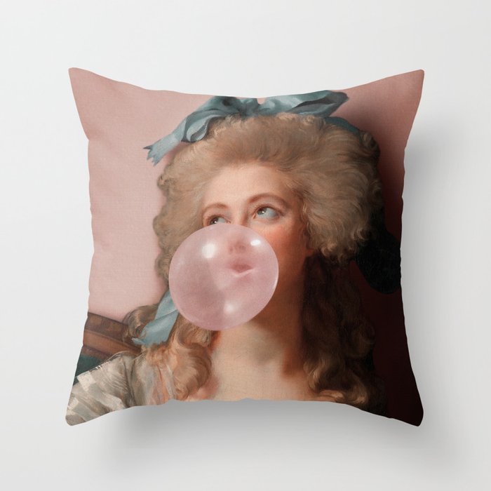 BUBBLEGUM PRINCESS Throw Pillow Gallery Image 1