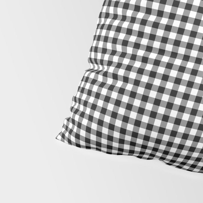 Black White Gingham Check Pillow Sham Gallery Image 4