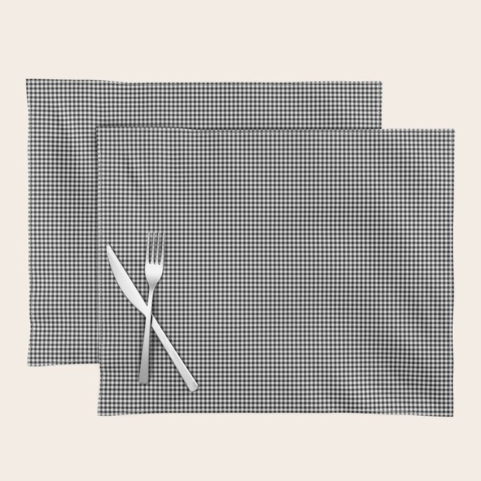 Black White Gingham Check Placemat Gallery Image 1