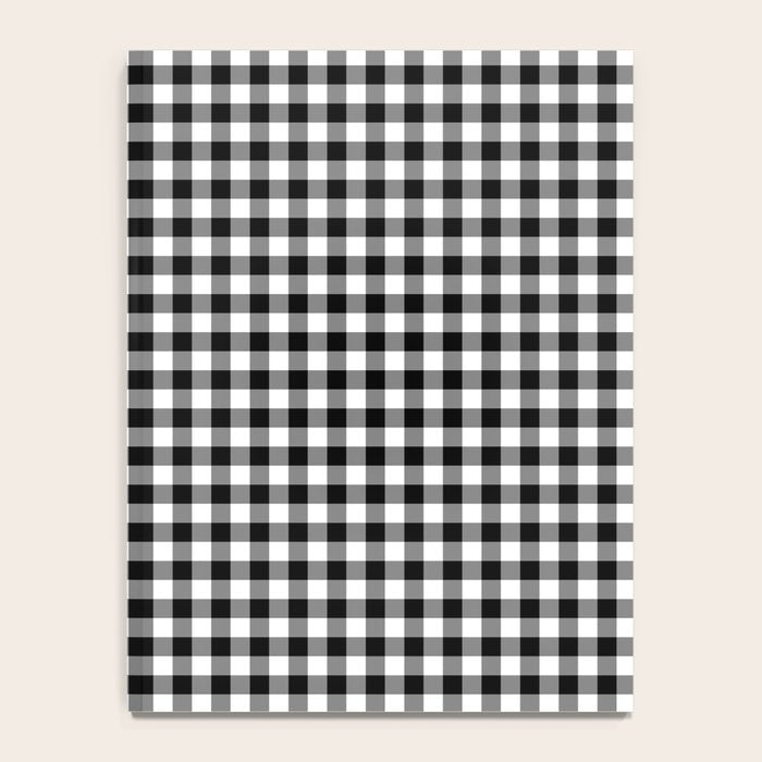 Black White Gingham Check Notebook Gallery Image 4