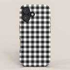 Black White Gingham Check iPhone Case Gallery Image 1