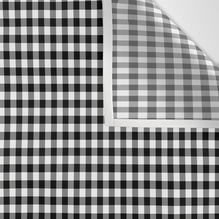 Black White Gingham Check Wall Tapestry Gallery Image 3