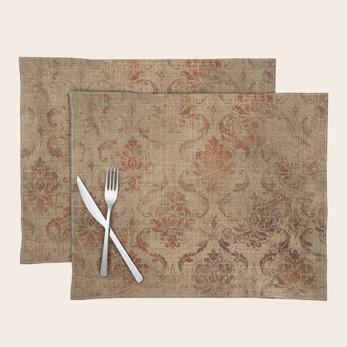 Aged Damask Texture 1 Placemat Gallery Image 1