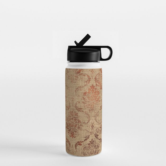 Aged Damask Texture 1 Water Bottle Gallery Image 1