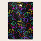 Colorful fun star doodle pattern Cutting Board Gallery Image 1