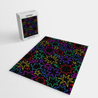 Colorful fun star doodle pattern Jigsaw Puzzle Gallery Image 2