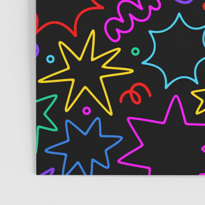 Colorful fun star doodle pattern Poster Gallery Image 3
