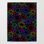 Colorful fun star doodle pattern Poster Gallery Image 4