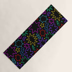Colorful fun star doodle pattern Yoga Mat Gallery Image 1