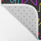 Colorful fun star doodle pattern Bath Mat Gallery Image 2