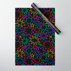 Colorful fun star doodle pattern Wrapping Paper Gallery Image 1
