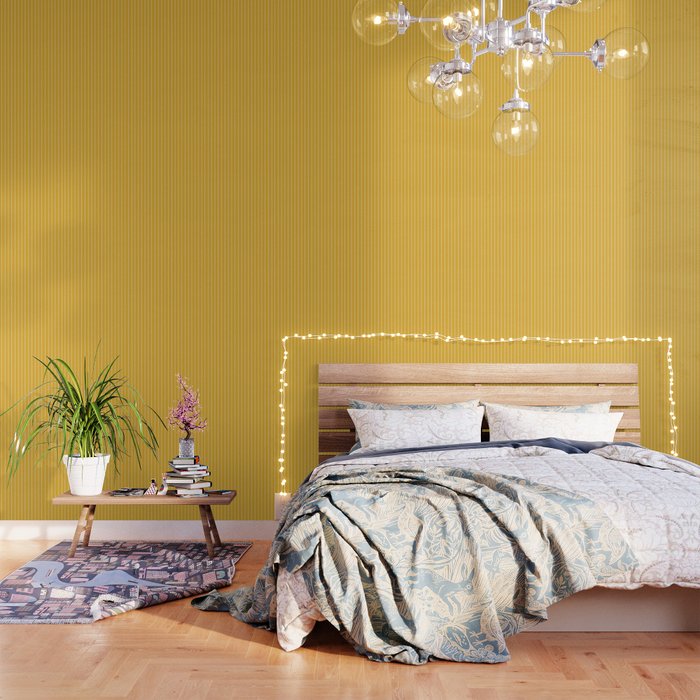 Minimal Arch IX Golden Yellow Modern Geometric Lines Wallpaper Gallery Image 3