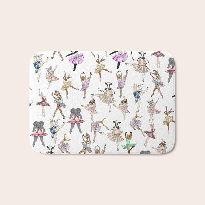 Animal Square Dance Hipster Ballerinas Bath Mat Gallery Image 1