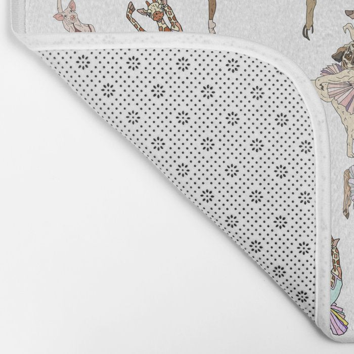 Animal Square Dance Hipster Ballerinas Bath Mat Gallery Image 2