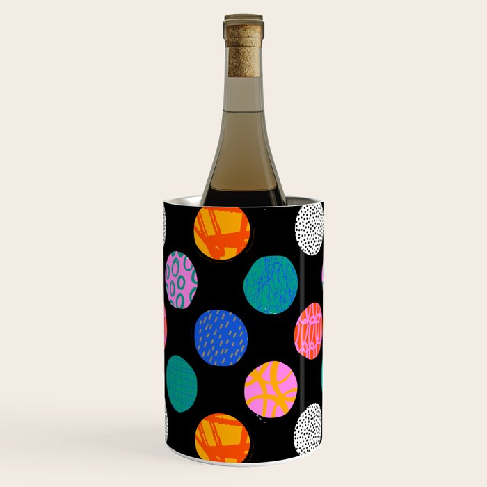 Colorful abstract art polka dot pattern Wine Chiller Gallery Image 2