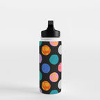 Colorful abstract art polka dot pattern Water Bottle Gallery Image 3