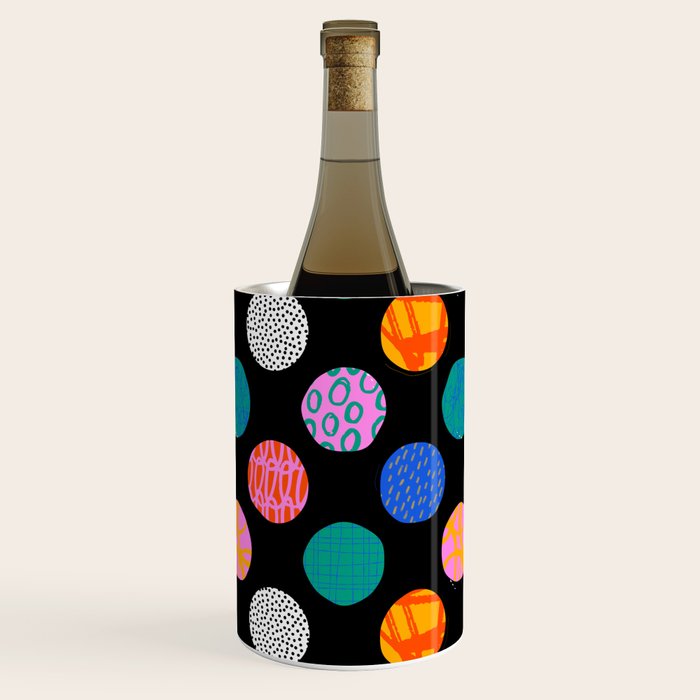 Colorful abstract art polka dot pattern Wine Chiller Gallery Image 1