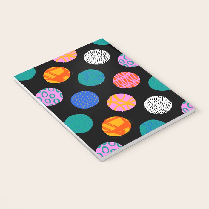 Colorful abstract art polka dot pattern Notebook Gallery Image 3