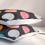 Colorful abstract art polka dot pattern Pillow Sham Gallery Image 3