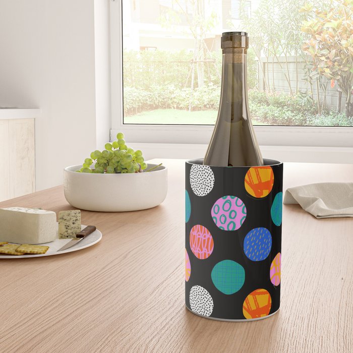 Colorful abstract art polka dot pattern Wine Chiller Gallery Image 4
