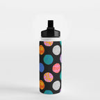 Colorful abstract art polka dot pattern Water Bottle Gallery Image 2