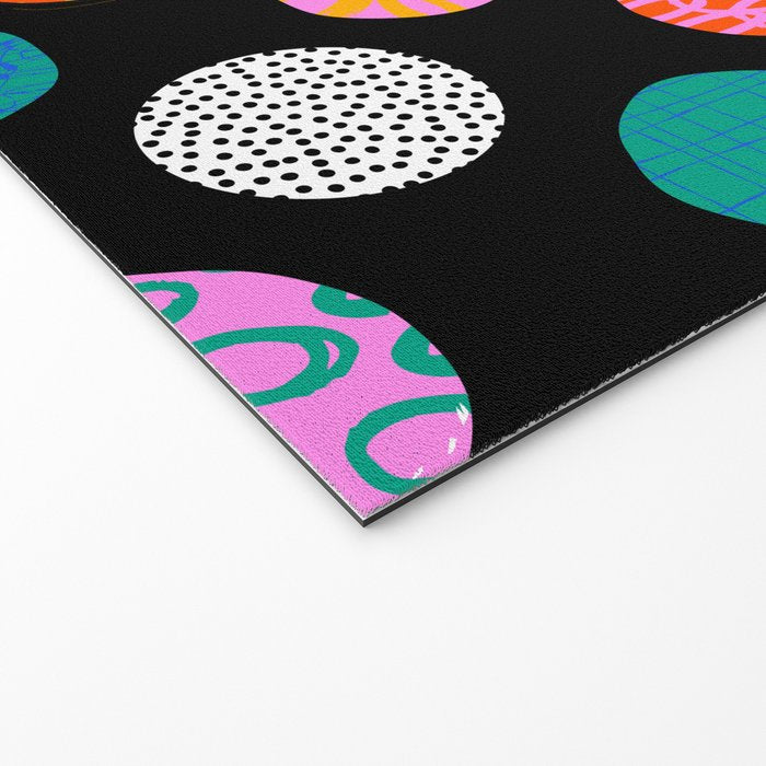 Colorful abstract art polka dot pattern Welcome Mat Gallery Image 2