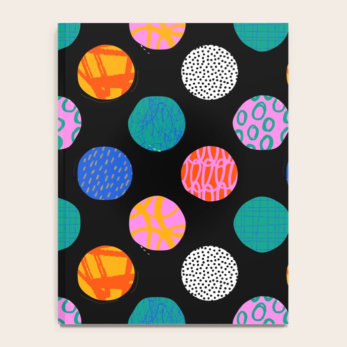 Colorful abstract art polka dot pattern Notebook Gallery Image 4