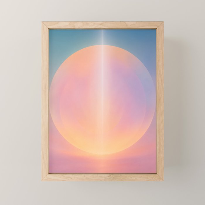 Celestial Sun and Moon Boho Spiritual Abstract Meditation Art Mini Art Print Gallery Image 1