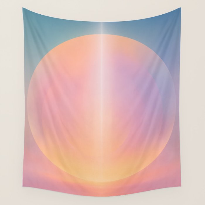 Celestial Sun and Moon Boho Spiritual Abstract Meditation Art Wall Tapestry Gallery Image 4