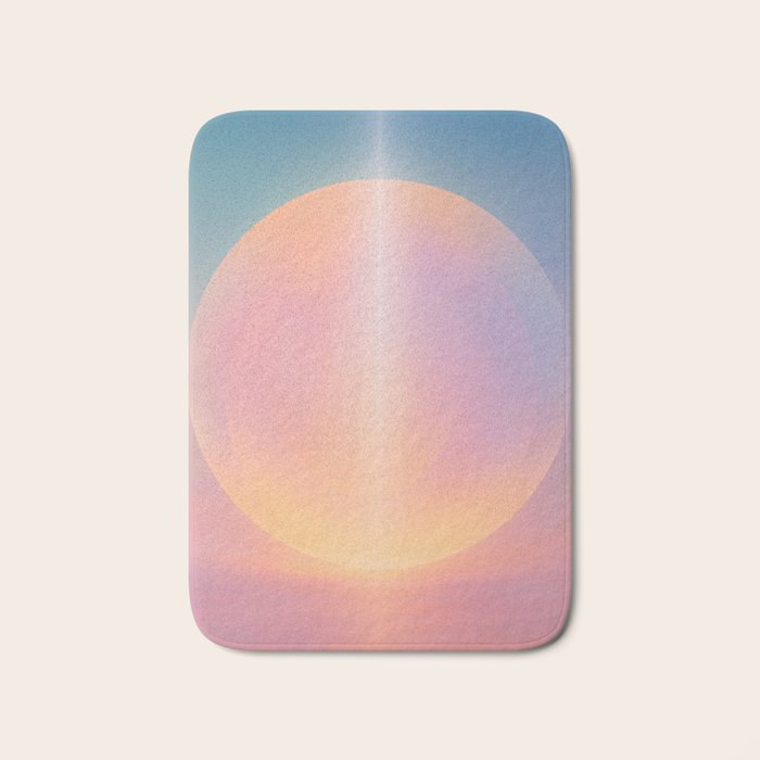 Celestial Sun and Moon Boho Spiritual Abstract Meditation Art Bath Mat Gallery Image 1