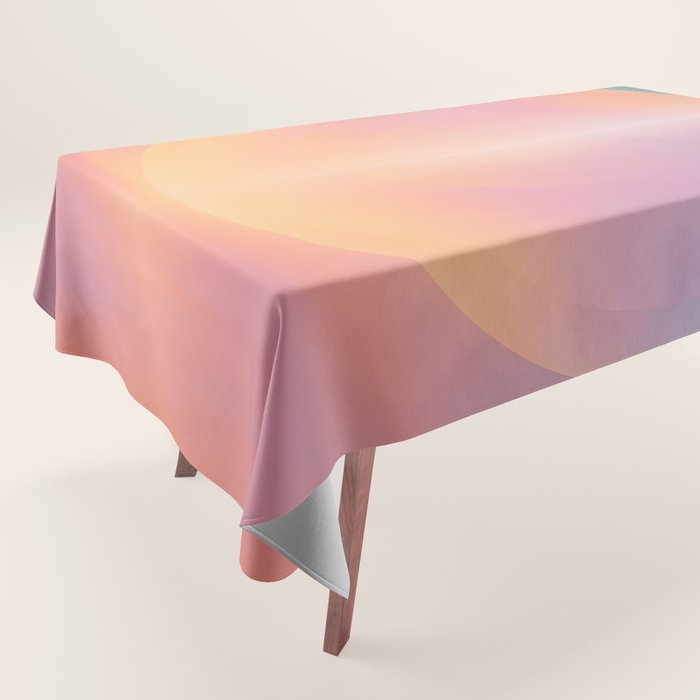 Celestial Sun and Moon Boho Spiritual Abstract Meditation Art Tablecloth Gallery Image 1