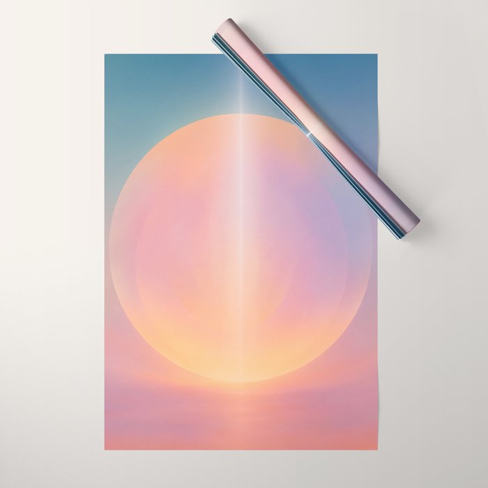 Celestial Sun and Moon Boho Spiritual Abstract Meditation Art Wrapping Paper Gallery Image 1