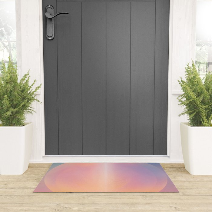 Celestial Sun and Moon Boho Spiritual Abstract Meditation Art Welcome Mat Gallery Image 3