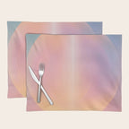 Celestial Sun and Moon Boho Spiritual Abstract Meditation Art Placemat Gallery Image 1