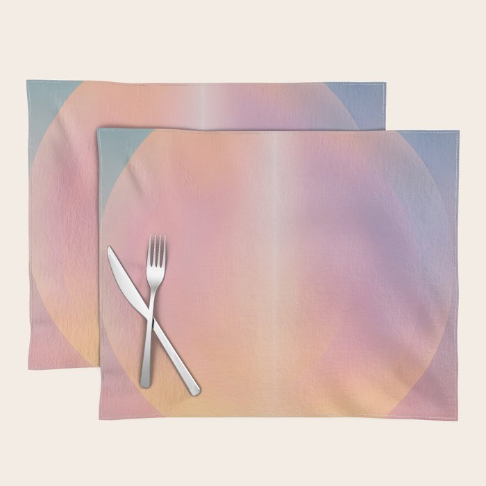 Celestial Sun and Moon Boho Spiritual Abstract Meditation Art Placemat Gallery Image 1