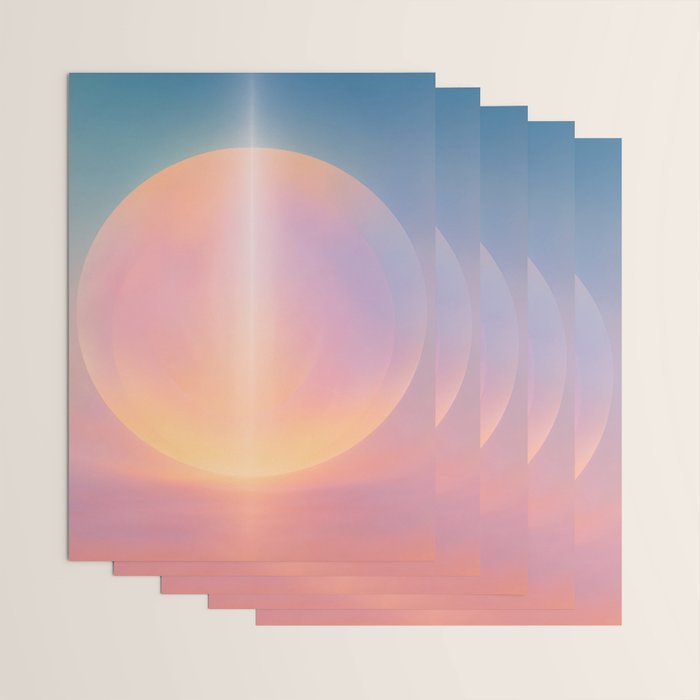 Celestial Sun and Moon Boho Spiritual Abstract Meditation Art Wrapping Paper Gallery Image 3