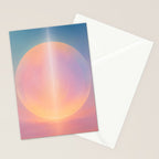 Celestial Sun and Moon Boho Spiritual Abstract Meditation Art Stationery Card Gallery Image 2