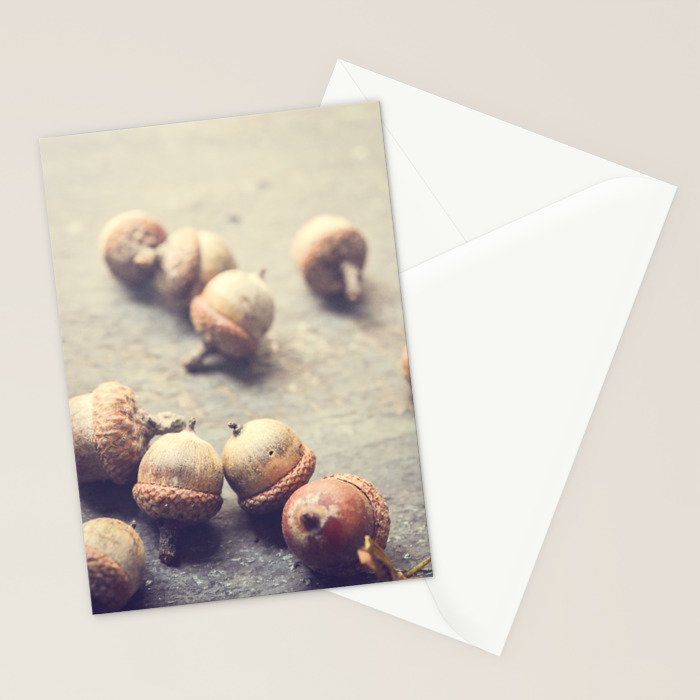 Autumn Acorns Stationery Card Gallery Image 2