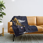 Tiger vs Snake Throw Blanket Gallery Image 1