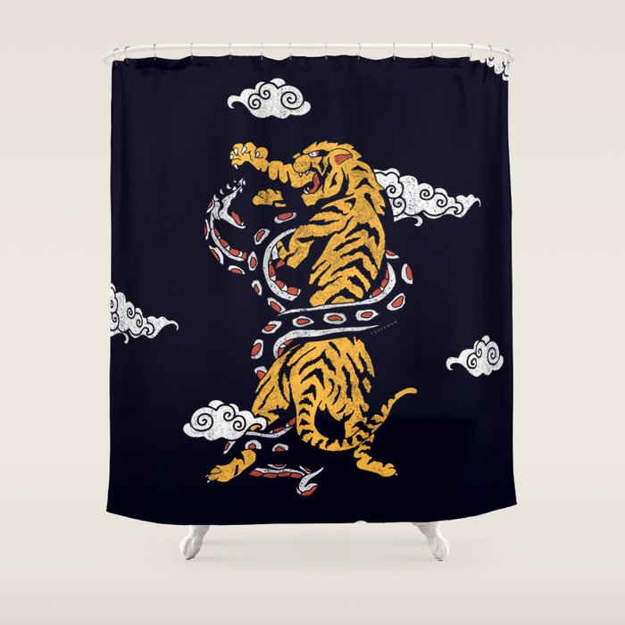 Tiger vs Snake Shower Curtain Gallery Image 1