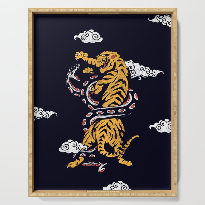 Tiger vs Snake Serving Tray Gallery Image 1
