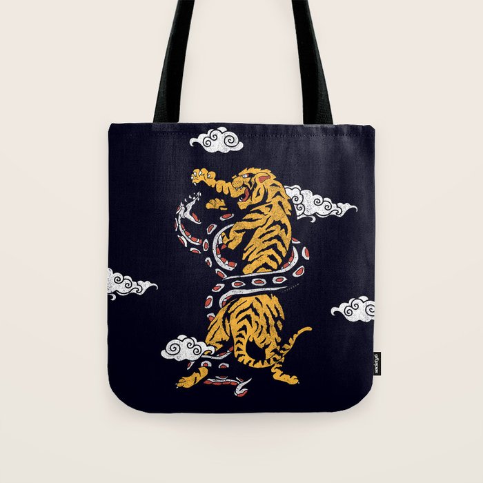 Tiger vs Snake Tote Bag Gallery Image 1