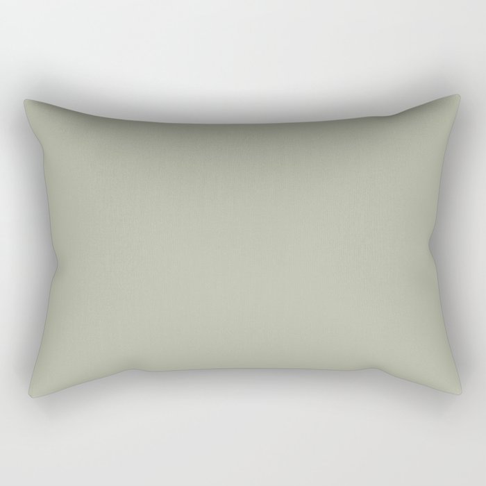 Solid Linen Sage Rectangular Pillow Gallery Image 1