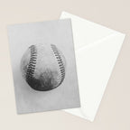Vintage Baseball Black and White Stationery Card Gallery Image 2