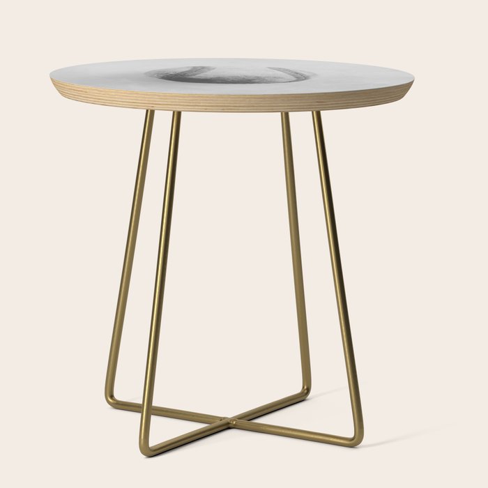 Vintage Baseball Black and White Side Table Gallery Image 1